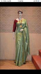 designer plain saree