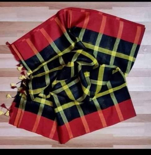 fancy linen saree