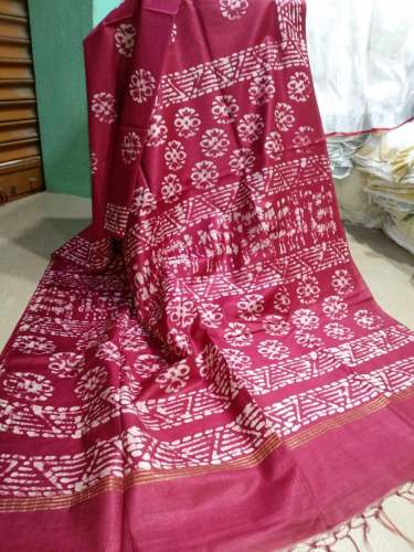 red bhagalpuri saree
