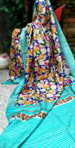 tussar gichha cotton saree by Ktm handloom fabric