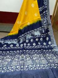 viscose batik printed saree
