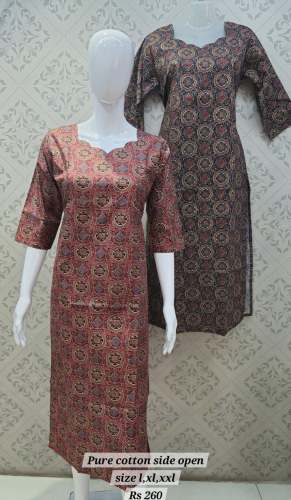 Ajrakh design cotton kurti by ARJUN ENTERPRISES brand CLEVER GIRL