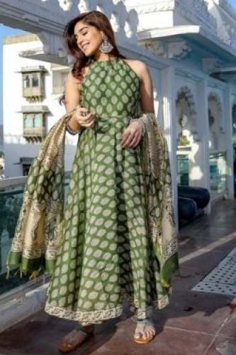 Chanderi Anarkali Set by lavanya the label