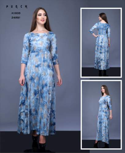 Fancy Designer Long Printed kurti by Punch