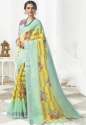 designer-pista-green-printed-linen-saree
