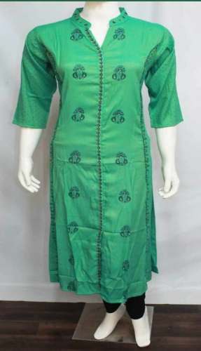 Designer Rayon Crepe Kurti  by ARRS Silk