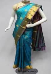 Fancy Blue Kanchipuram Saree