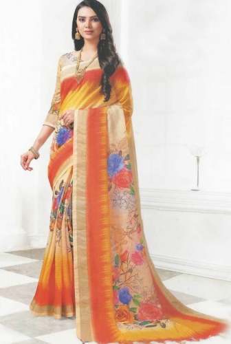 Fancy Linen Printed Saree