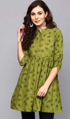 Designer Green Tunic Top by Yuvdhi Apparels Pvt Ltd 