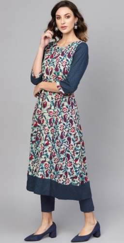 Fancy Multi color Anarkali Kurti 