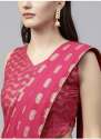Stylish Pink Party wear Saree thumb 1