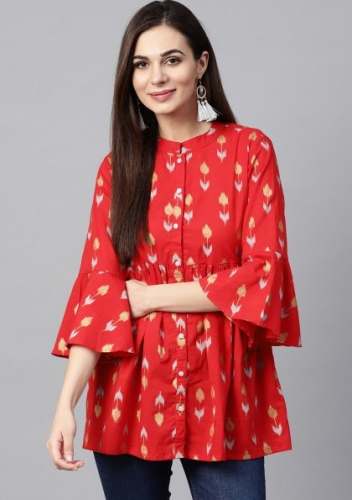 Stylish Red Tunic Tops by Yuvdhi Apparels Pvt Ltd 
