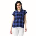 Fancy Blue Checks Ladies Shirt style Top thumb 1