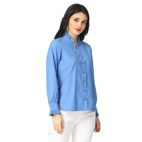 Plain Sky Blue ladies plain shirt  by Olesia