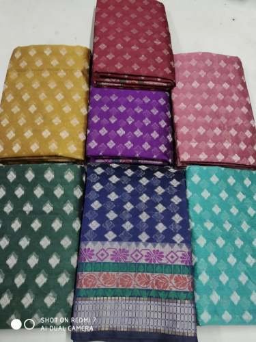 Small Butti design cotton Saree by Shareef Silk Saree Center