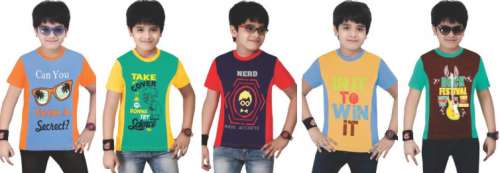boys printed t shirt by Pragadha Textile