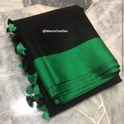 Designer Green Cotton Silk Saree