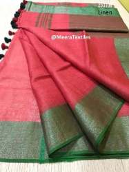 Designer Linen party wear Saree