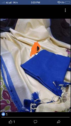 Fancy Silk Cotton Party wear Saree by Zeenat Handloom