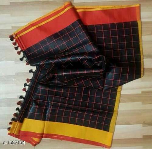 Party wear Black Saree by Zeenat Handloom