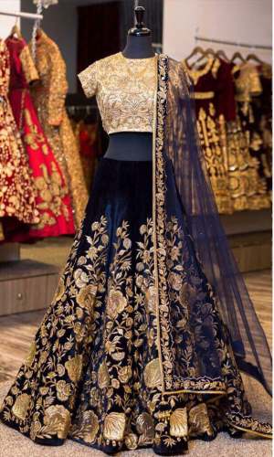 K P Creation Embroidery lehenga choli