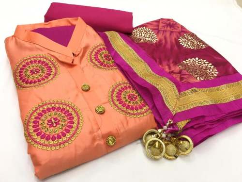 fancy satin cotton dress  material