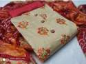 unstitched salwar suit with embroidery work thumb 4