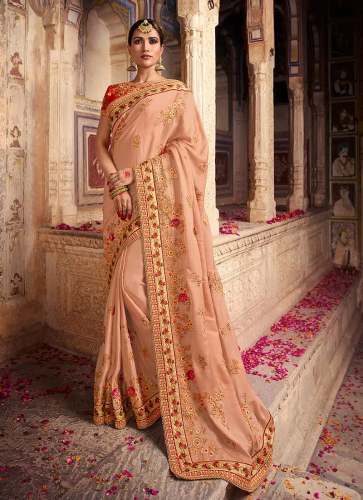 RED GOLDEN DIGITAL INDIAN PATOLA SILK SAREE by India Boulevard