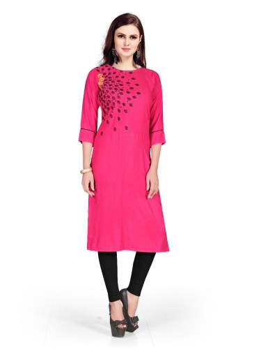 Designer Pink Party wear Kurti by Winera Apparel