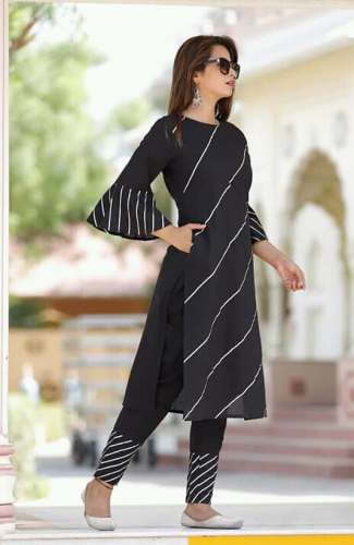 Designer Kurti With Palazzo And Dupatta