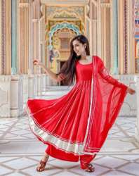 Rayon Designer Kurti With Palazzo And Dupatta