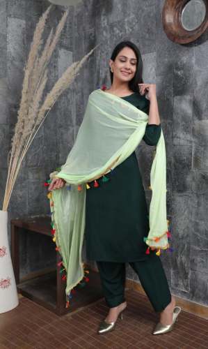 Rayon Patiala Kurti With Dupatta by Jaipur Apparels