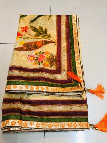Fancy organza Printed Duppata