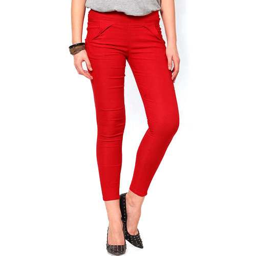Ladies Fancy Red Jegging by Samara Collections
