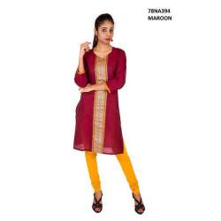 Ladies V Neck Cotton Kurti