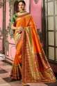 designer-orange-silk-saree