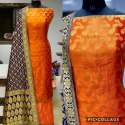 Designer banarasi Jacquard Silk Dress Material thumb 1