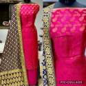 Designer banarasi Jacquard Silk Dress Material thumb 2