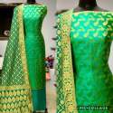 Designer banarasi Jacquard Silk Dress Material thumb 4