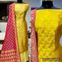 Designer banarasi Jacquard Silk Dress Material thumb 5