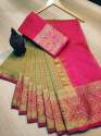 Designer Handloom weaving Multi color Saree thumb 1