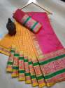 Designer Handloom weaving Multi color Saree thumb 3