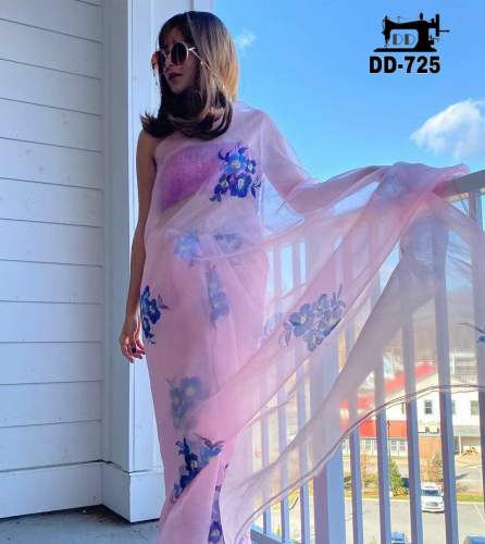 Party wear Organza Printed Saree