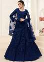 Dark Blue Wedding Wear Lehenga Choli