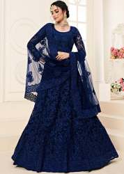 Dark Blue Wedding Wear Lehenga Choli