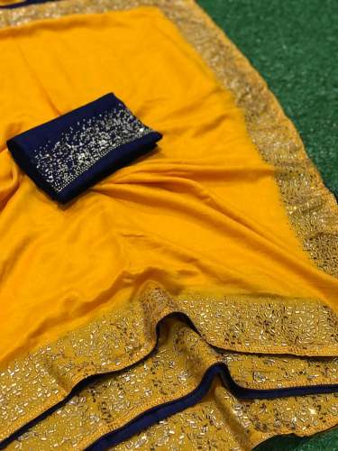 Designer Vichitra Silk Saree