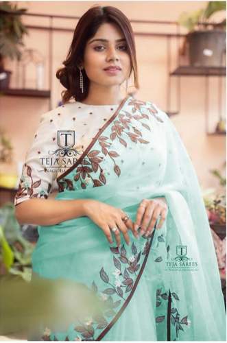 heavy Georgette chain stich work COLLECTION