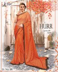 Party wear Lycra silk saree