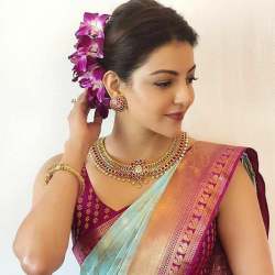 Traditional Kanchipuram weaving saree