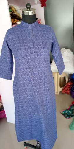 Lovender Collar Printed Kurti